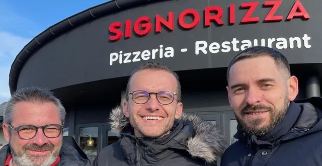 photo  guillaume charbonnier, christophe van coestem, les deux associés gérants, et jimmy etasse, le chef pizzaïolo.  &copy;  ouest-france 