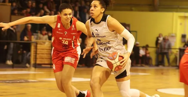 photo  l’usbd alençon de morgane armant (à droite) a arraché son succès à l’ultime buzzer contre nice.  &copy;  nathalie douley 