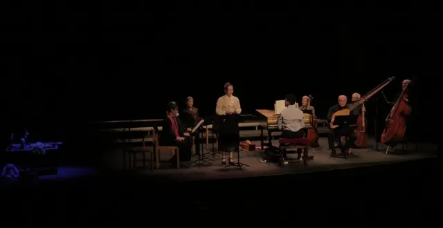 photo  jorge silva professeur de clavecin et de chant et ses élèves sur la scène joël le theule dimanche 26 janvier 2025 lors de la première journée des musiciens amateurs.  &copy;  ouest-france 