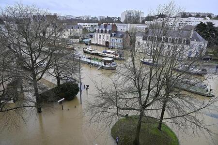 photo Des inondations dans le centre-ville de Rennes (Ille-et-Vilaine), le dimanche 26 janvier 2025. Vincent Michel / Ouest-France 