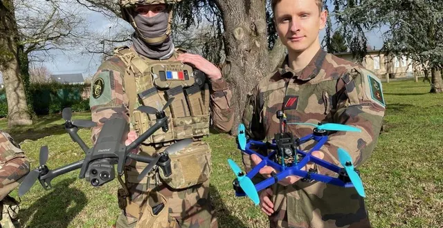 photo  à gauche, un drone militaire. à droite, sa version grand public. beaucoup moins chère, mais tout aussi redoutable si utilisée au combat.  &copy;  ouest-france 