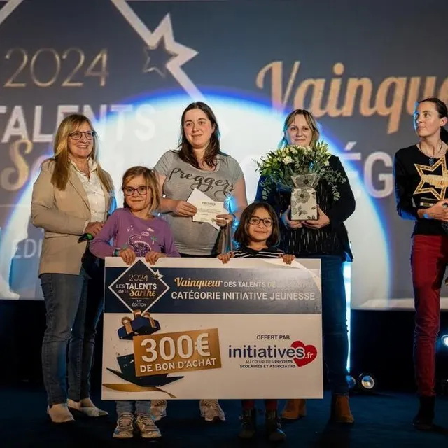 photo les gs et cp de l’école de courdemanche, initiative jeunesse 2024.  ©  le maine libre - xavier sarrat