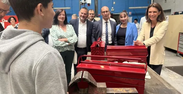 photo  la présidente de la région pays de la loire, christelle morançais, en visite au cfa, début septembre 2024.  &copy;  archives ouest-france 