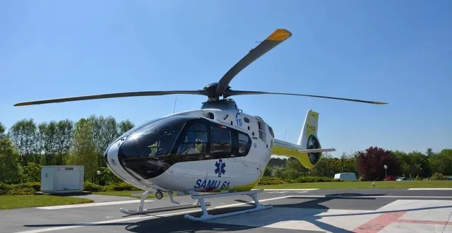 photo  l’hélicoptère du samu 61 a été mobilisé pour un accident impliquant un motard dans l’orne, jeudi 30 janvier 2025. illustration  &copy;  archives ouest-france 