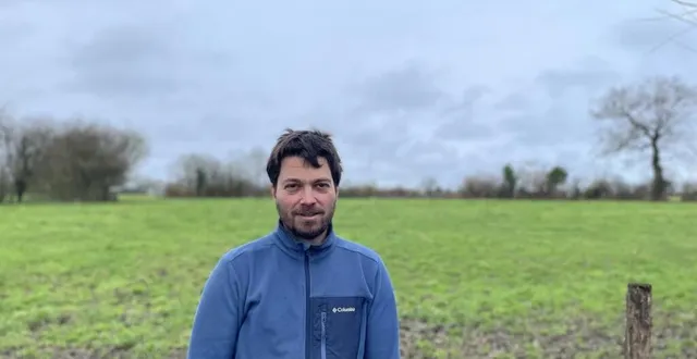 photo  florian dereix est agriculteur à la fresnay-au-sauvage, dans l’orne, il a créé une coopérative pour racheter du foncier en avril 2024.  &copy;  ouest-france 