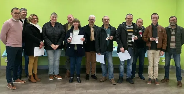 photo  douze médaillés à l’honneur lors de cette réception de début d’année.  &copy;  ouest-france 