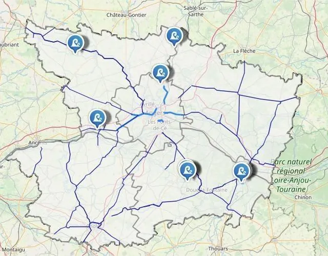 photo en maine-et-loire ce vendredi 31 janvier, il ne reste plus que sept routes interdites à la circulation en raison des inondations.  ©  capture d’écran inforoutes 49