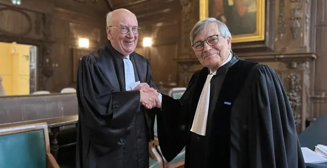 photo  jean-marc leverrier succède à jean-luc adda à la présidence du tribunal de commerce d’alençon (orne).  &copy;  ouest-france 