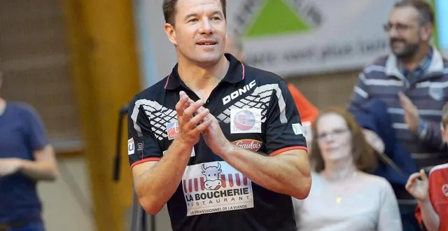 photo  christophe legoût, directeur sportif de la fédération française de tennis de table, répond au club de coutances (manche, n3f).  &copy;  sébastien aubinaud 