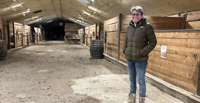 photo  christelle le pocreau, gérante du centre équestre de mauny, à trémentines (maine-et-loire), près de cholet.  &copy;  ouest-france 