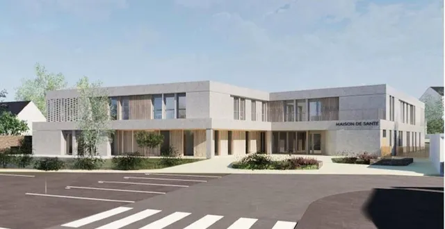 photo  le dernier visuel en date de la maison de santé du pays sabolien, dévoilé en novembre 2024.  &copy;  nomade architectes 