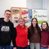 photo  adryen, franziska et capucine, volontaires du service civique, et marie-laure prod’homme, de la maison des associations, leur tutrice. 