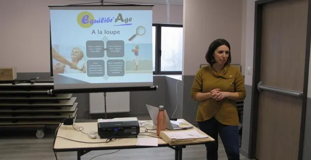 photo  ève foucher kinésithérapeute est venue pour informer les aînés sur les ateliers proposés  &copy;  le maine libre 