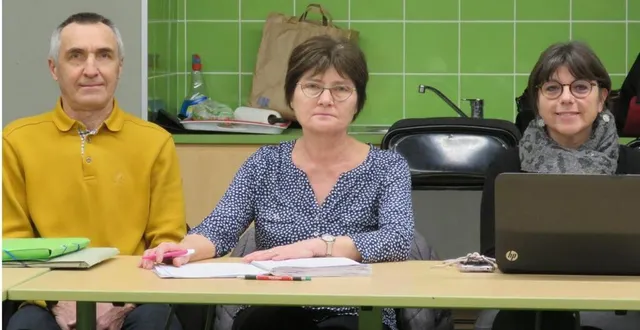 photo  pascal jouanny, vice-président, brigitte blanchet, présidente et sonia dugast, secrétaire.  &copy;  le maine libre 
