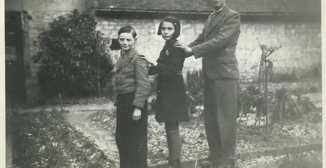 photo  édith bonnem et ses deux frères, rudolph et berthold.  &copy;  collection privée 