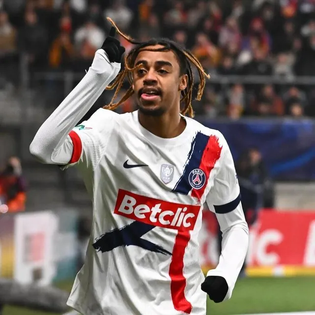 photo bradley barcola a marqué le but du 2 à 0 pour le psg face au mans fc.  ©  franck dubray / ouest france