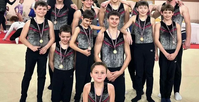 photo  les gymnastes masculins du niveau performance.  &copy;  le maine libre 