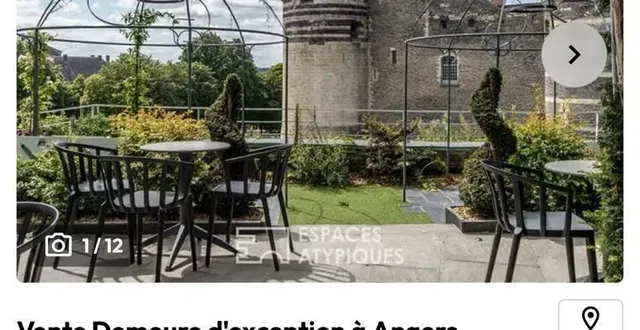 photo  le prix de cet immobilier de prestige situé dans le centre-ville d’angers, face au château, est en baisse.  &copy;  capture d’écran ouest-france immo 
