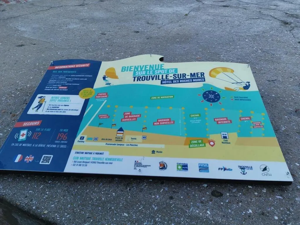C’est quoi ce nouveau panneau sur la plage de TrouvillesurMer ? . Sport