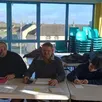 photo le bureau de l’association avec, au centre, étienne bouglé, son président et le jeune martin, représentant de l’école de pêche