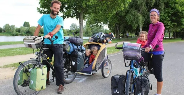 photo  marine teutsch et pierre-yves roquet ont voyagé à vélo, en famille, pendant plus d’un an.  &copy;  archives le maine libre 
