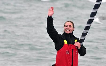 photo Violette Dorange, sur son bateau Devenir, a vécu un premier tour du monde plein d’émotions. Jérôme Fouquet / Ouest-France 