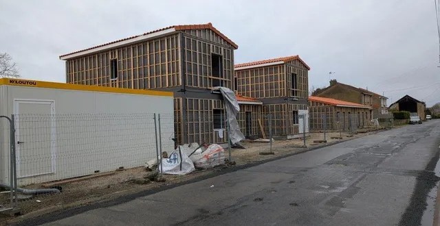 photo  la reconstruction des logements sociaux rue de la boulaie.  &copy;  co 