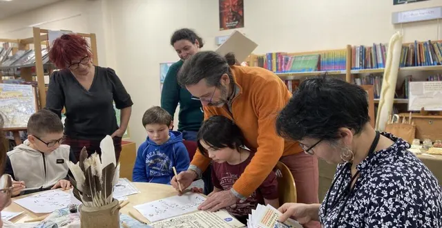 photo  l’ atelier était orchestré par franck eymon, de la compagnie la mesnie de la licorne.  &copy;  ouest-france 