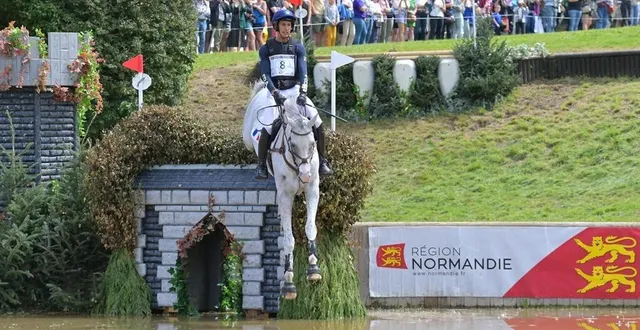 photo  le cavalier français stéphane landois, lors des championnats d’europe de concours complet, au haras du pin (orne), mi-août 2023.  &copy;  archives guillaume marie 
