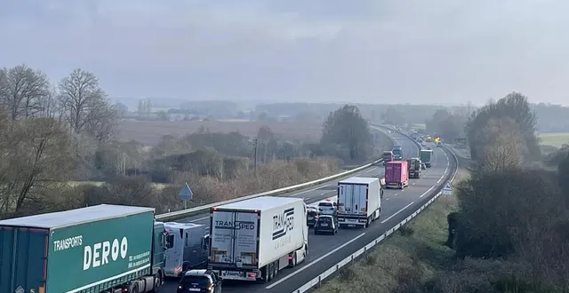 photo  un accident s’est produit sur l’a28, mardi 11 février 2025.  &copy;  ouest-france 