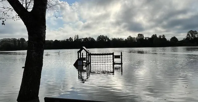 photo  les rivières de l’huisne et de la même étaient sorties de leur lit en octobre 2024.  &copy;  archives le maine libre 