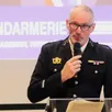 photo la major françois riffard, à la tête de la communauté de brigades (cob) de noyen-sur-sarthe, lors de l’inspection annuelle de la gendarmerie, jeudi 6 février 2025, à mézeray.