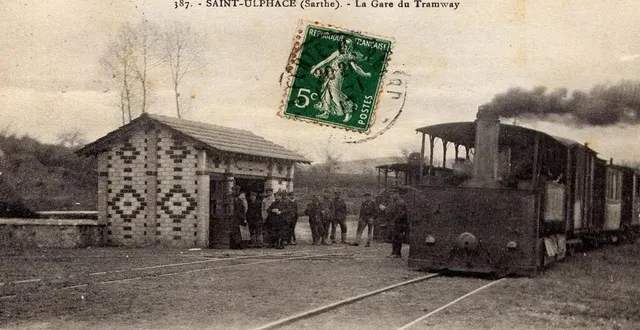 photo  la gare du tramway de saint-ulphace au 20e.  &copy;  le maine libre 