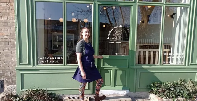 photo  sixtine bazoge, devant son nouveau restaurant picnic, situé dans le vieux-mans.  &copy;  ouest-france 