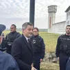 photo le garde des sceaux, gérald darmanin, est au centre pénitentiaire de condé-sur-sarthe, ce lundi 17 février 2025.