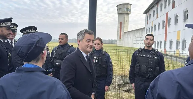 photo  le garde des sceaux, gérald darmanin, est au centre pénitentiaire de condé-sur-sarthe, ce lundi 17 février 2025.  &copy;  ouest-france 