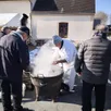 photo  le marchand de boudin à la cuisson. 