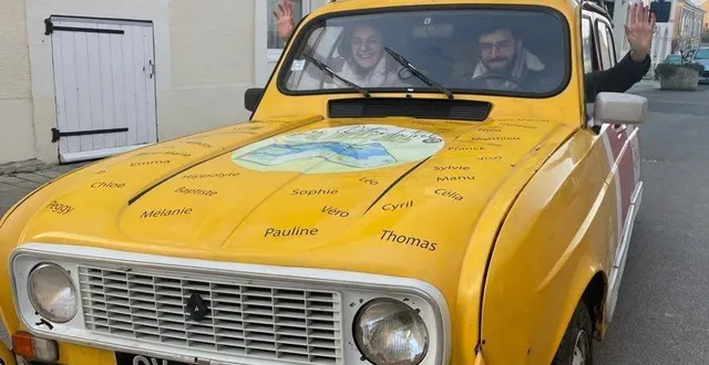 photo  dimanche, manon et jérémy ont quitté loué en direction de biarritz pour le départ du 4l trophy donné ce jeudi 20 février.  &copy;  le maine libre. 
