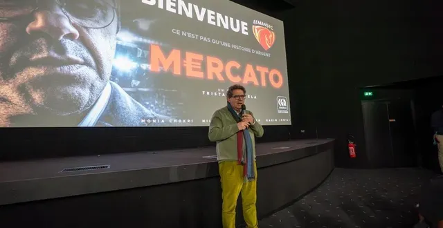 photo  avant la projection, thierry gomez, président du mans fc, s'est exprimé pour réaffirmer les valeurs familiales du club.  &copy;  arnaud despelchain 