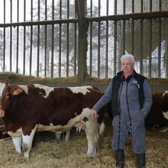 photo christian douet a qualifié deux vaches pour cette 61e édition du salon international de l’agriculture.  ©  ouest-france