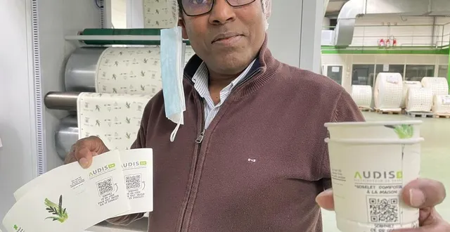 photo  teddy moutty a installé son entreprise de fabrication de gobelets et d’emballages en papier écoresponsable dans l’ancienne usine mecachrome à vibraye.  &copy;  le maine libre 