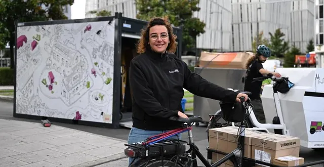 photo  angers, le 10 octobre 2024. avec ses triporteurs électriques, hélène grellier voulait répondre rendre la logistique urbaine plus écologique.  &copy;  archives co - josselin clair 