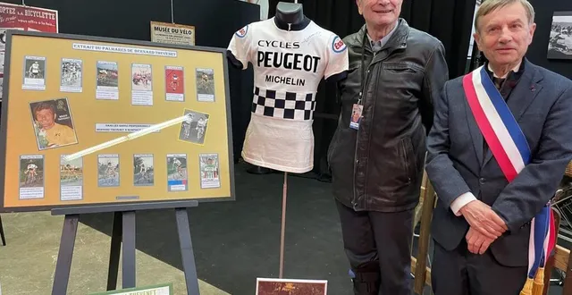 photo  le double vainqueur du tour de france bernard thévenet et joaquim pueyo, lors de l’inauguration d’ornexpo, samedi 1er mars 2025.  &copy;  ouest-france 