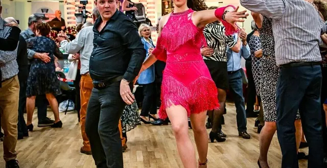 photo  mulsanne, dimanche 2 mars 2025. michel et pauline se retrouvent une fois par an à mulsanne pour danser. ils sont les benjamins du festival.  &copy;  photo le maine libre - yvon loué 