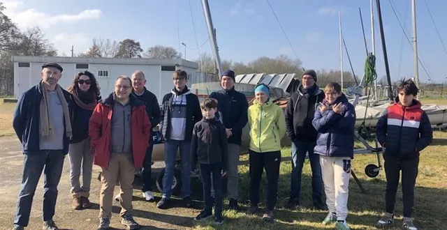photo  les adhérents du club de voile la flèche (sarthe) ont repris, samedi 1er mars 2025, la direction du lac de la monnerie.  &copy;  ouest-france 