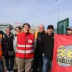 photo des représentants de cfdt, fo et sud industrie étaient réunis devant le siège du groupe ldc, ce mardi 4 mars 225, à sablé-sur-sarthe.