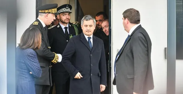 photo  gérald darmanin en visite à la prison d’alençon-condé-sur-sarthe, le 17 février 2025.  &copy;  mathis harpham / ouest-france 