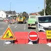 photo  le chantier en cours en bas de la rue paul-doumer, juste avant le carrefour avec l’avenue charles-de-gaulle, ce mercredi 5 mars 2025, à sablé-sur-sarthe. 