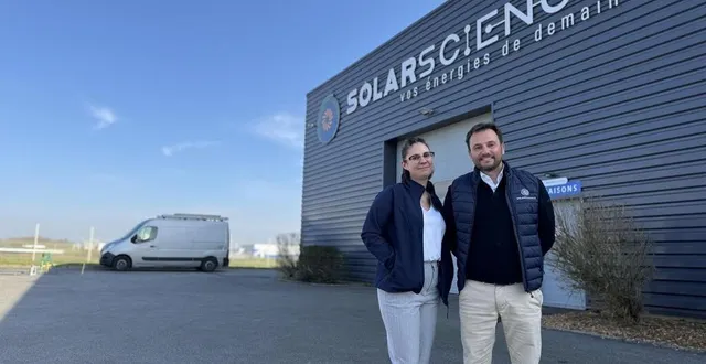 photo  lucie blanchet, assistante de gestion et arnaud gambert, directeur opérationnel de solarscience à cerisé.  &copy;  ouest-france 