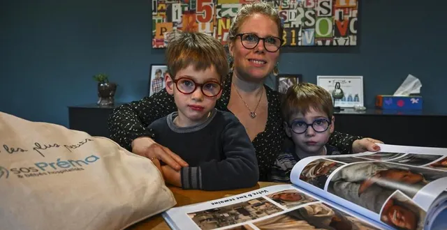 photo  trangé, samedi 1er février 2025. johanna lepert, mère de quatre enfants dont les jumeaux valentin et louméo, nés prématurément, a créé une antenne de l’association sos préma au centre hospitalier du mans.  &copy;  le maine libre – denis lambert 